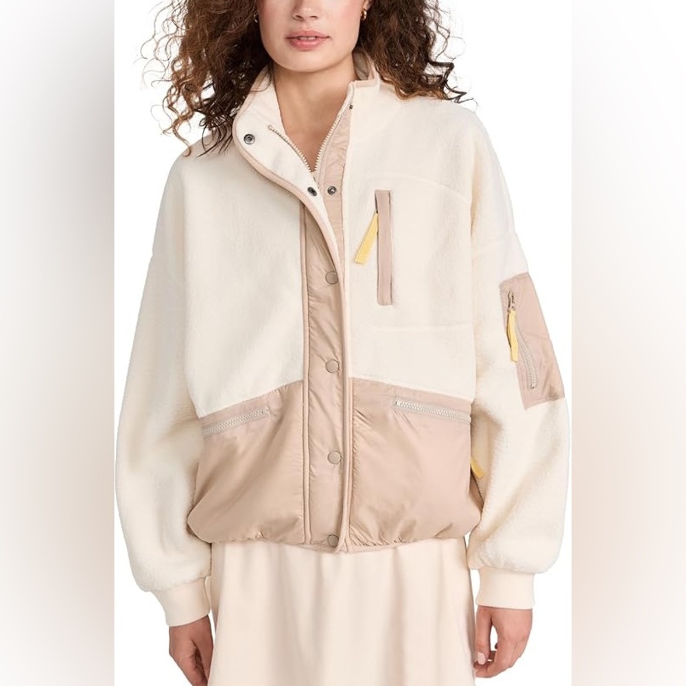 Madewell MWL Drapey Sherpa Buick Jacket Antique Cream - Picture 2 of 12